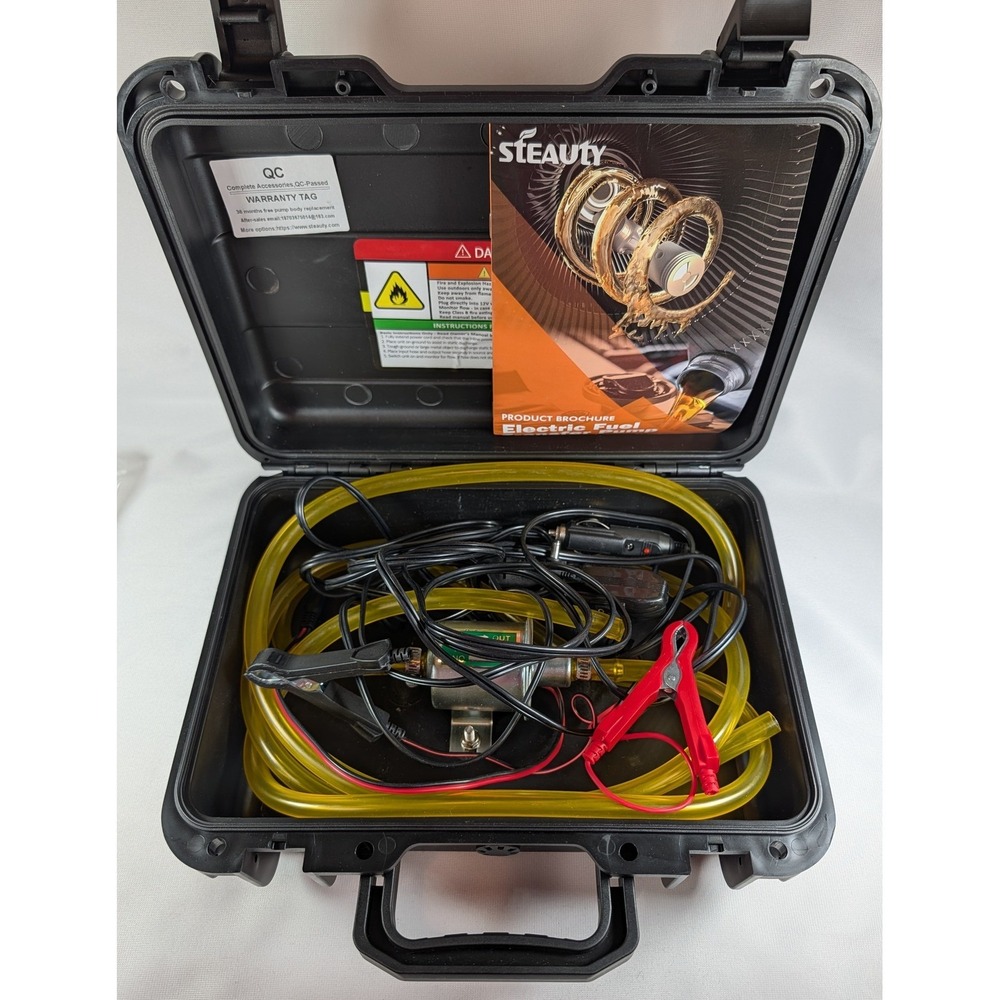 Steauty 12V Electric Fuel Transfer Pump Kit Portable with Case 30GPH - Picture 2 of 3